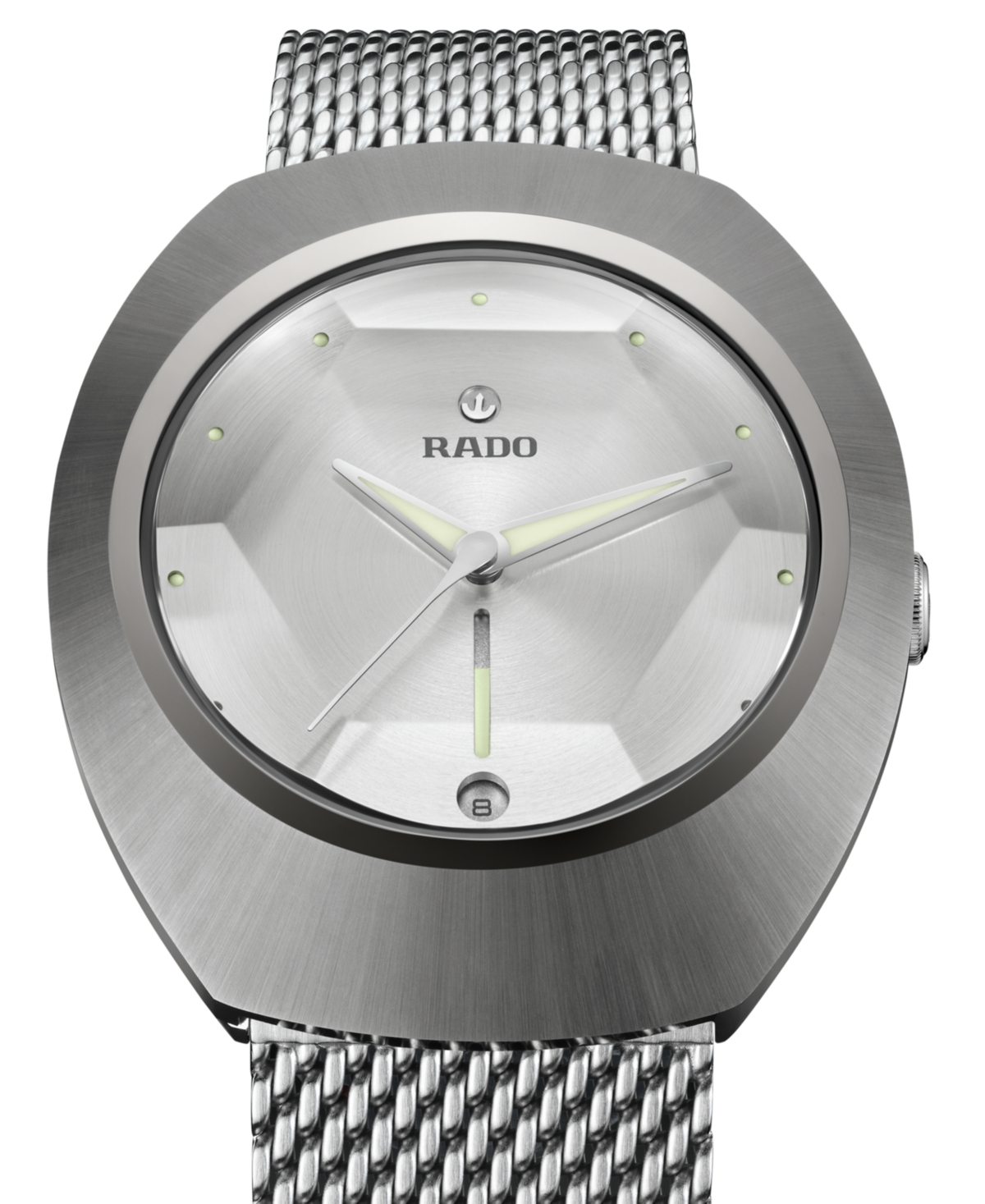 Shop Rado Unisex Swiss Automatic Diastar Original 60th Anniversary Edition Stainless Steel Mesh Bracelet Watch In Gray