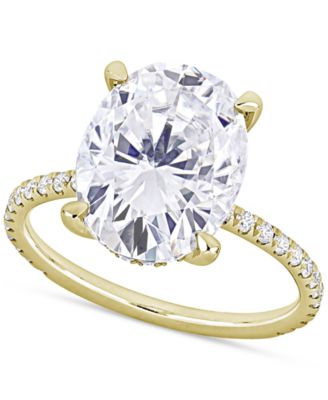 Macy's - Moissanite Oval Ring (4-7/8 ct. t.w.) in 10k Gold