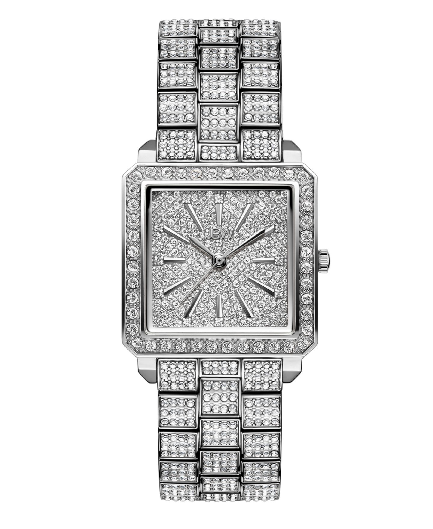 Женские часы Jbw Cristal Silver-Tone Stainless Steel Watch, 28mm — фото 1