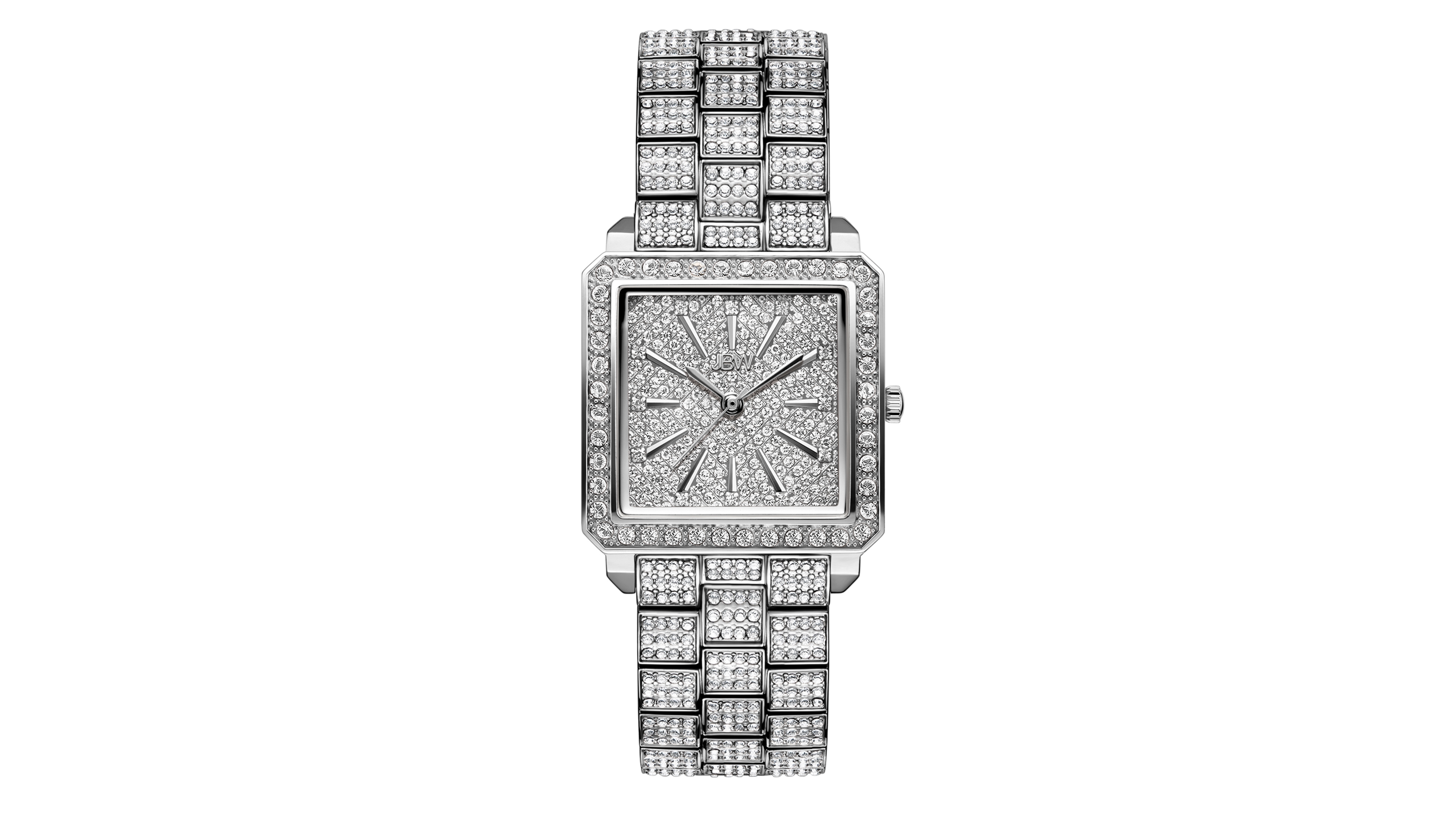 Jbw Women's Cristal Silver-Tone Stainless Steel Watch, 28mm