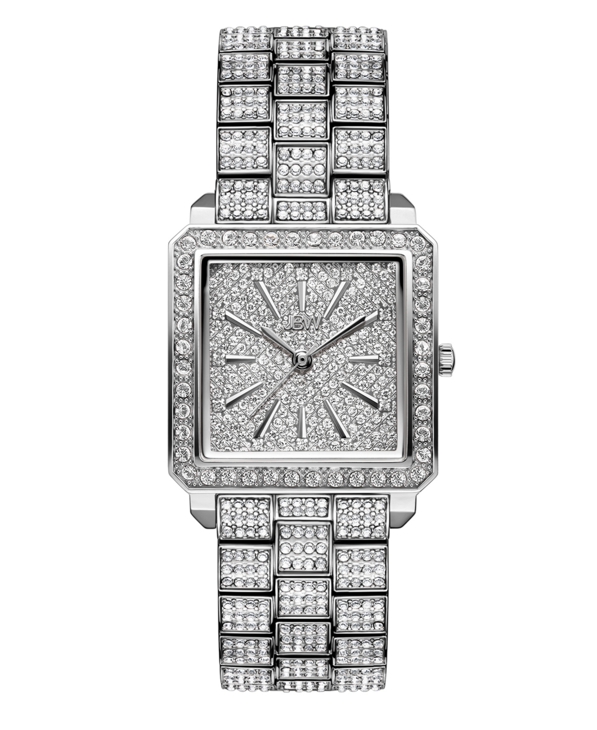 Shop Jbw Women's Cristal Silver-tone Stainless Steel Watch, 28mm