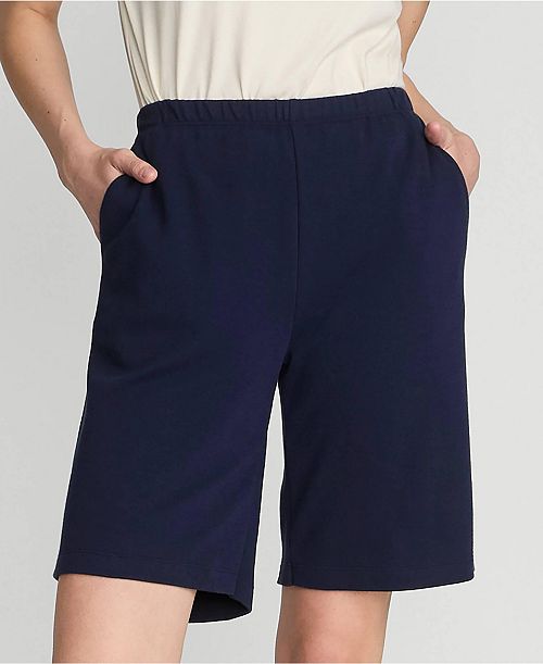 alfani Lands' End Women's Sport Knit High Rise Shorts Women's Fashion Shoes & Accessories