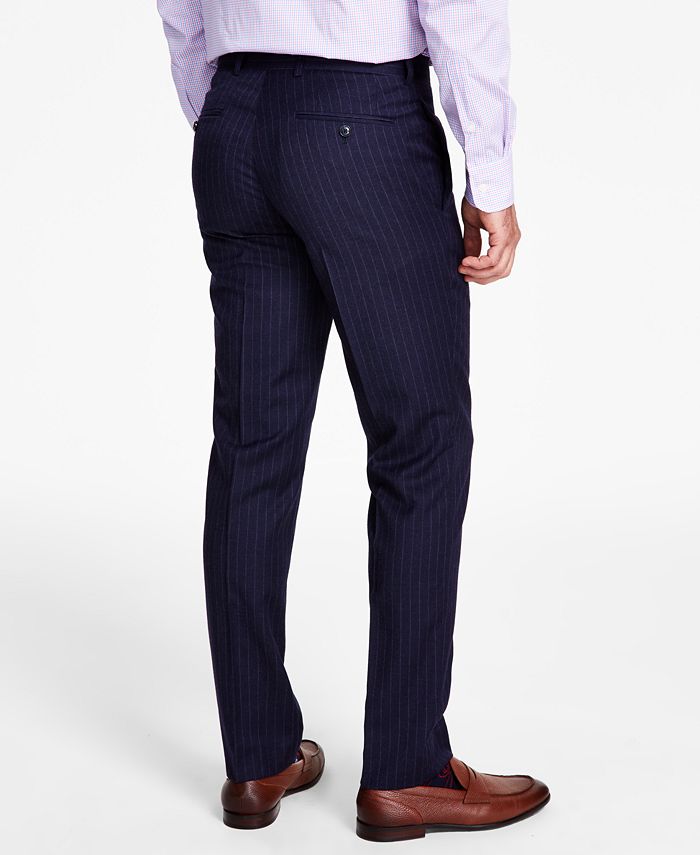 Tallia Men's Slim-Fit Stretch Pinstripe Suit Pants - Macy's