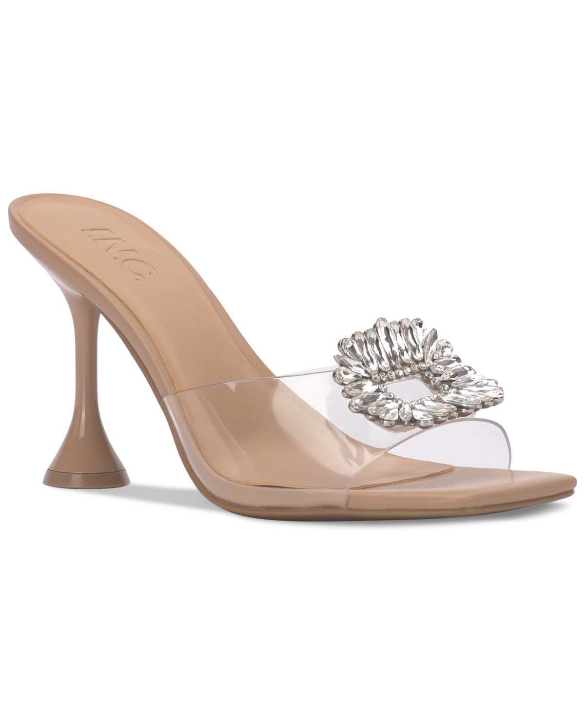 Inc International Concepts Women's Brieana Dress Slide Sandals, Created For Macy's In Light Beige Smooth