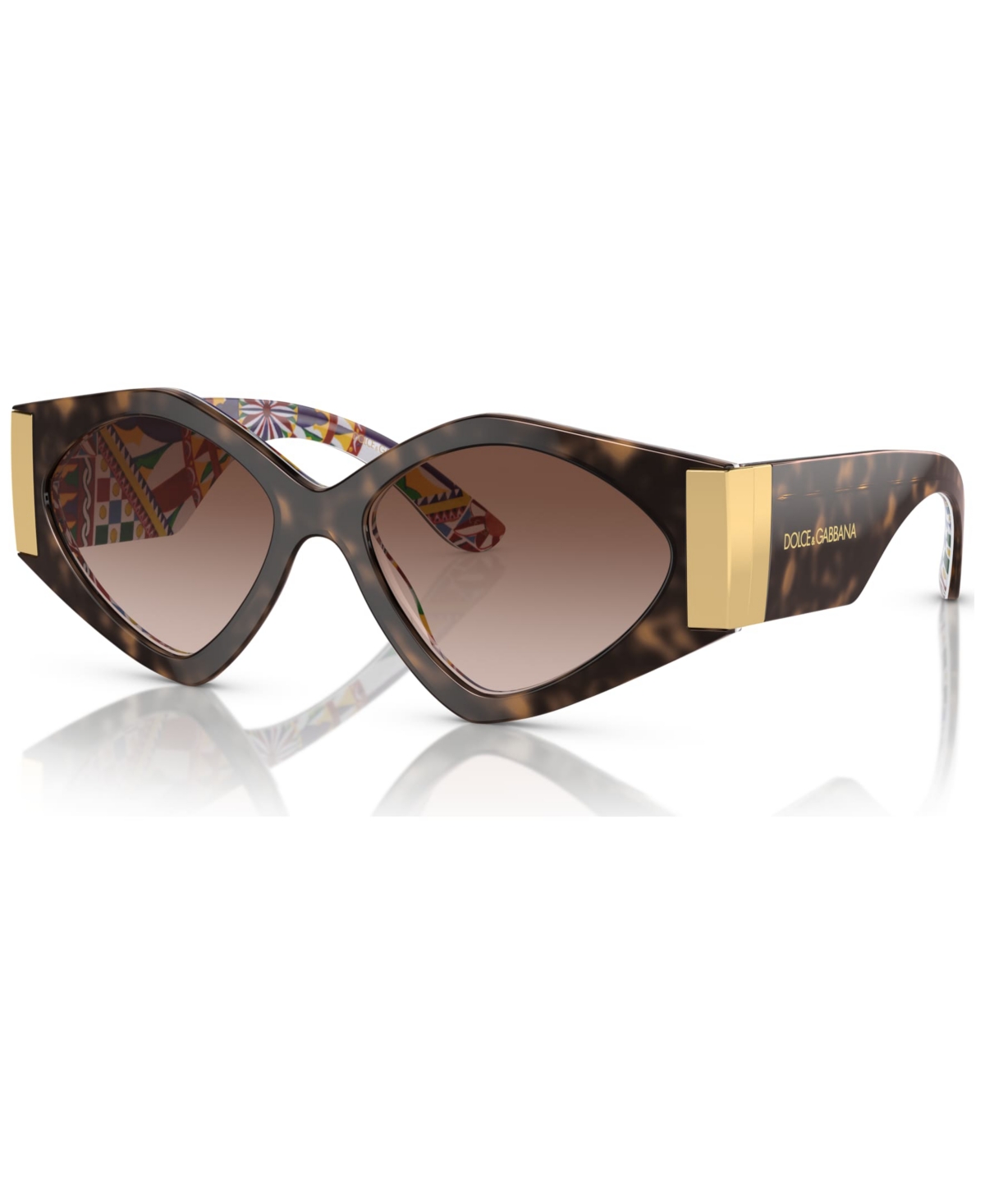 Dolce&Gabbana Women's Sunglasses, DG4396 - Havana on White Barrow