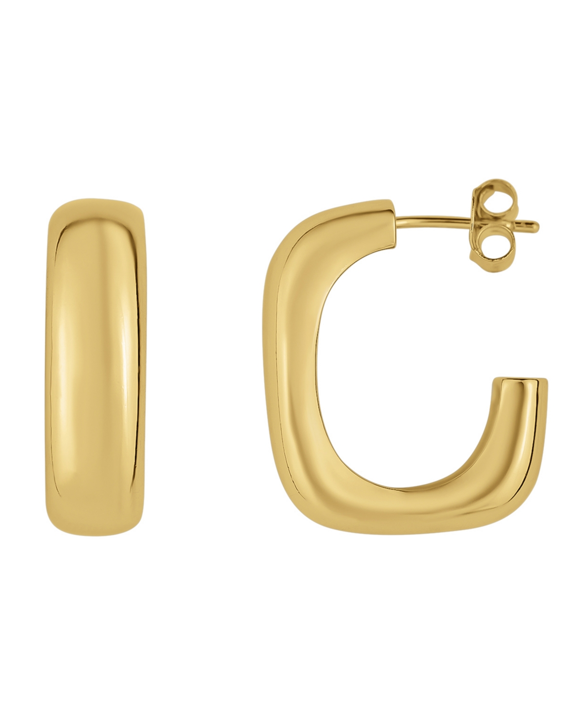And Now This 18k Gold Plated Hoop Earring In K Gold Plated Over Brass