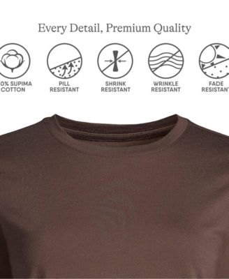 Women's Petite 3/4 Sleeve Cotton Supima Tunic