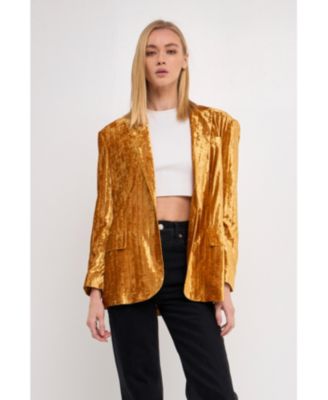 Women's Oversized Velvet Blazer
