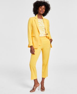 Bar III - Women's Bi-Stretch Straight-Leg Ankle Pants