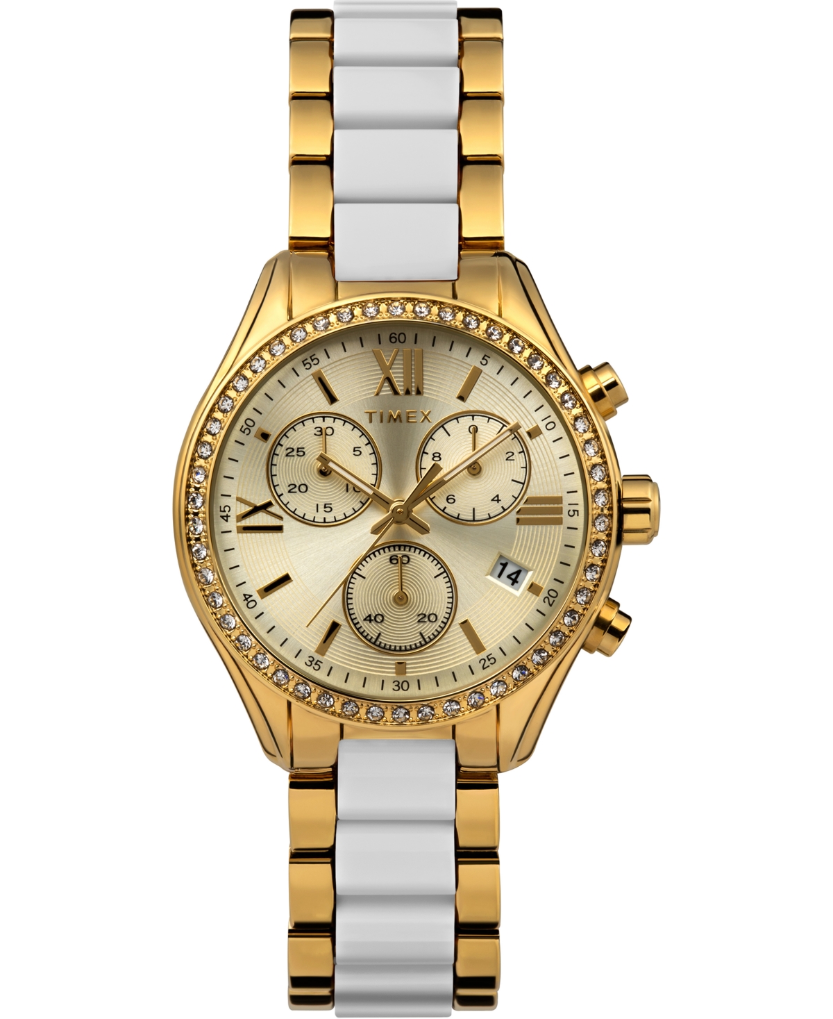 Timex Women's Quartz Analog Premium Dress Alloy Gold-tone Watch 38mm