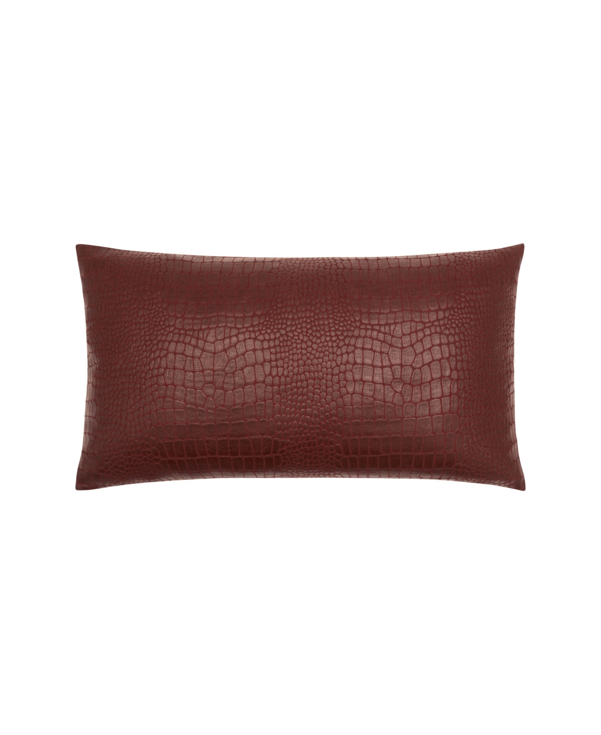 Patricia Nash Faux Crocodile Embossed Decorative Pillow, 20" X 20" In Red