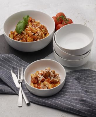 Everyday Whiteware Pasta Bowls 5 Piece Set