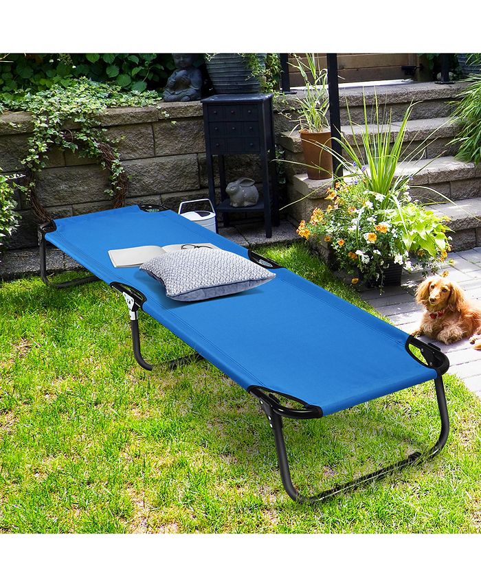 Costway Folding Camping Bed Outdoor Portable Military Cot Sleeping