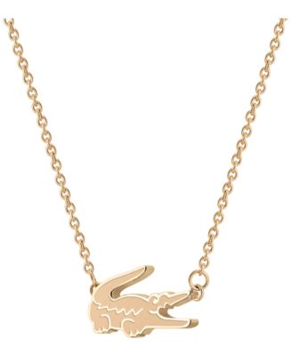 Carnation Gold Tone Crocodile Bracelet