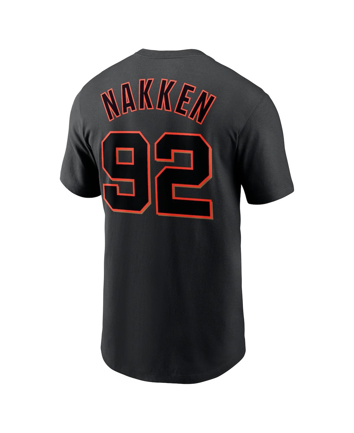 Men's Nike Alyssa NakkenSan Francisco Giants Name and Number T-shirt - Black