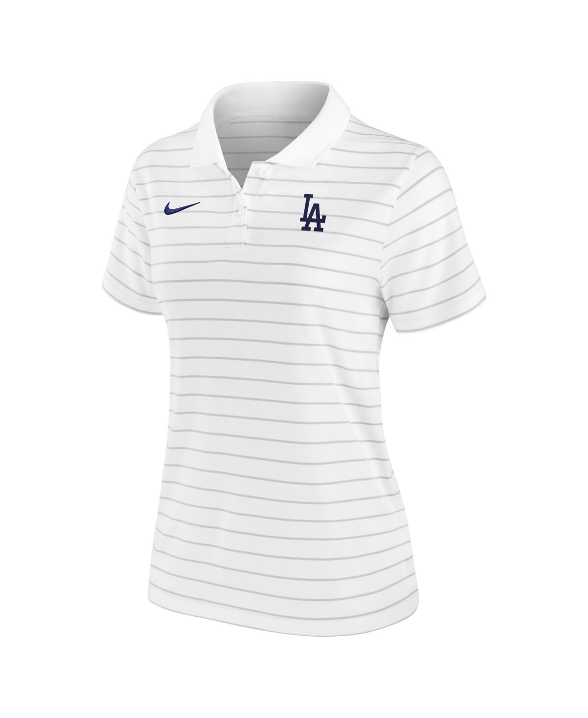 Women's NikeLos Angeles Dodgers Authentic Collection Victory Performance Polo Shirt - White