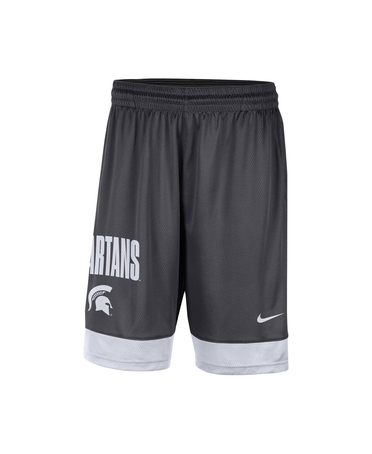 Men's Nike White Michigan State Spartans Fast Break Shorts - White