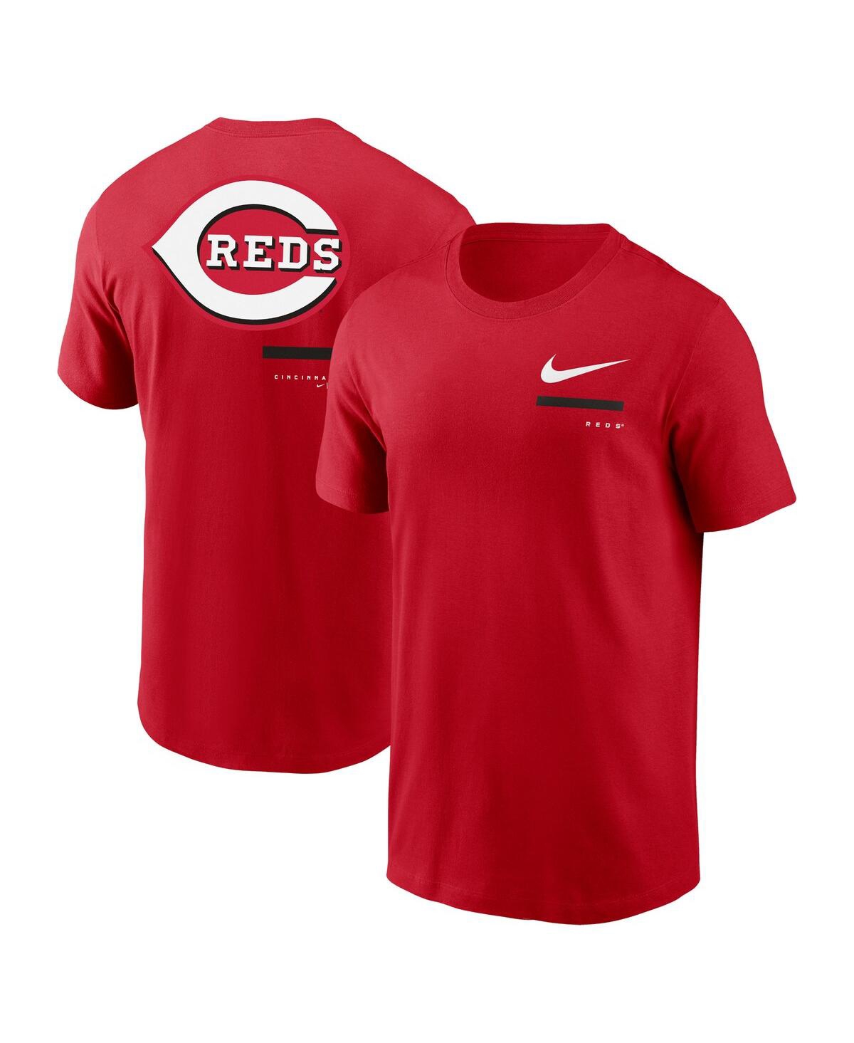 Shop Nike Men's  Red Cincinnati Reds Over The Shoulder T-shirt