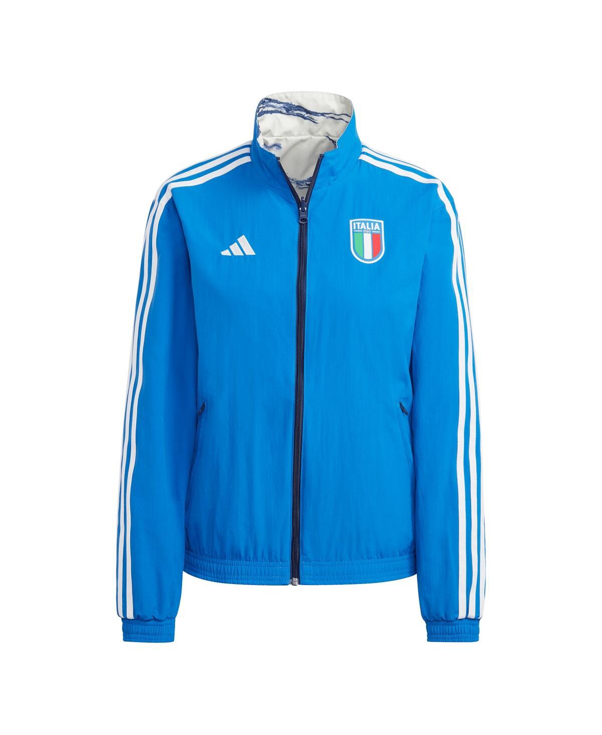 Shop Adidas Originals Women's Adidas Blue Italy National Team Anthem Reversible Full-zip Jacket