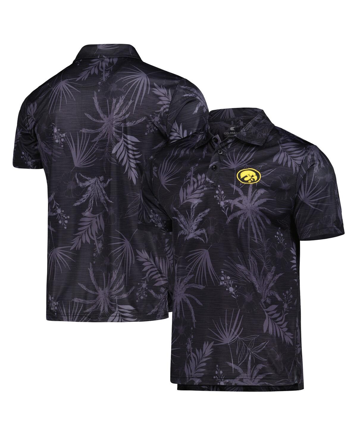 Shop Colosseum Men's  Black Iowa Hawkeyes Palms Team Polo Shirt