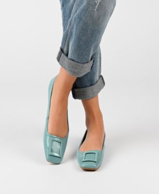Women's Zimia Buckle Square Toe Ballet Flats