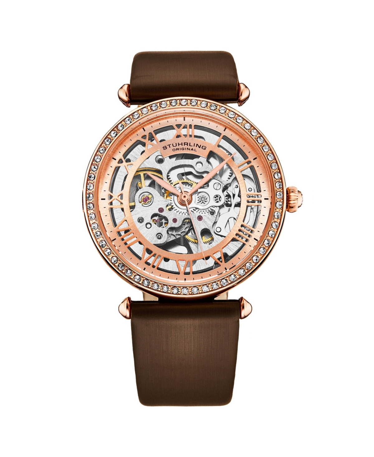 Women's Legacy Brown Leather , Two-Tone Rose-Gold Dial , 45mm Round Watch - Brown