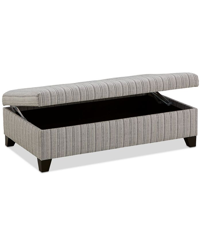 Furniture Kendrah 53" Fabric Storage Ottoman, Created for Macy's Macy's