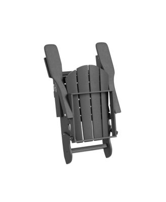12 Piece Set Outdoor Folding Adirondack Chairs with Ottoman Side Table