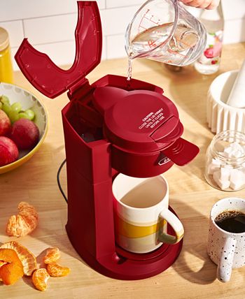 BELLA Dual Brew Single Serve Coffee Maker, K-cup Compatible with Ground  Coffee Basket & Adapter - Carefree Auto Shut Off & Adjustable Tray, 14oz,  Pink