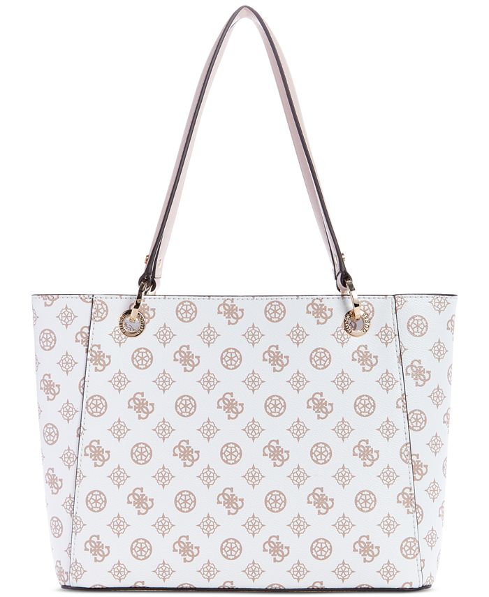 GUESS Noelle Peony Logo Monogram Small Tote - Macy's