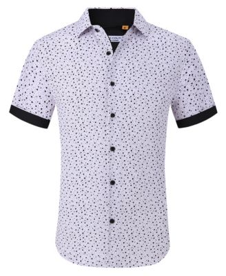 Men's Slim-Fit Geo-Print Performance Shirt