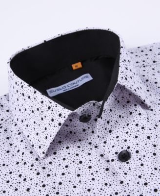 Men's Slim-Fit Geo-Print Performance Shirt