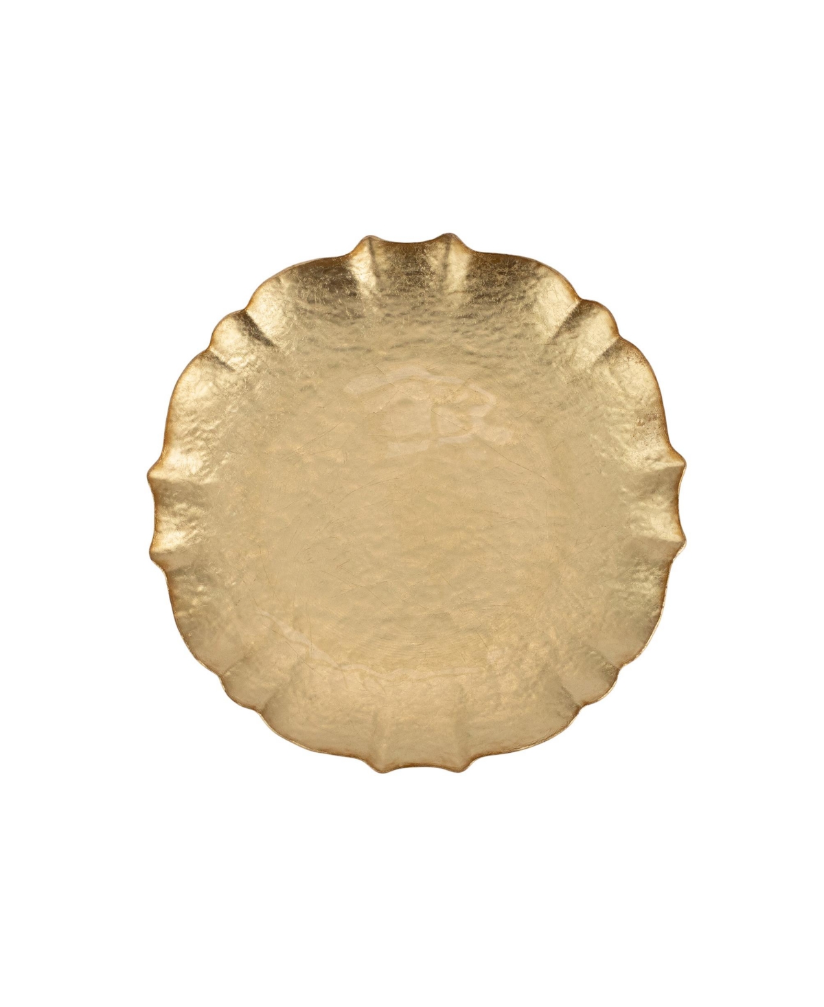 Baroque Glass Gold Salad Plate 8.5" D - Gold
