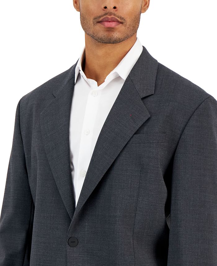 HUGO Men's RegularFit Dark Grey Suit Jacket Macy's