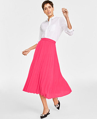 On 34th Women's Pleated Midi Skirt, Created for Macy's - Macy's