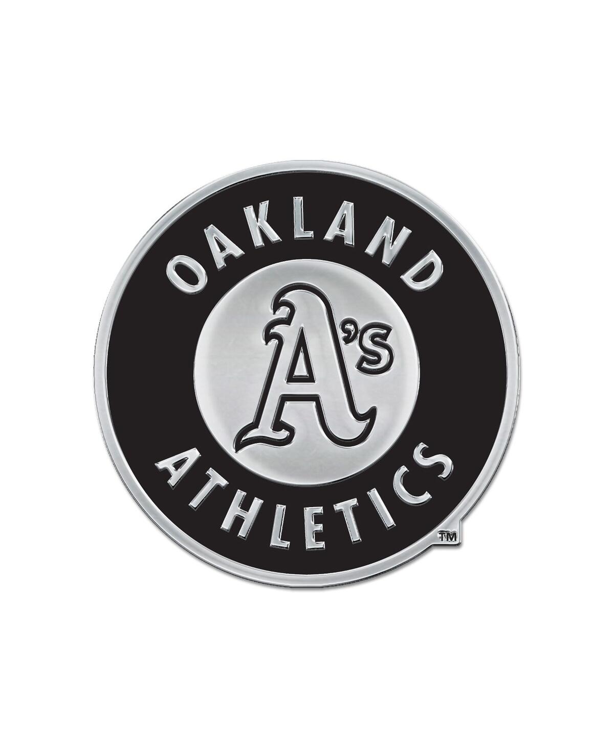 Wincraft Oakland Athletics Team Chrome Car Emblem In Black