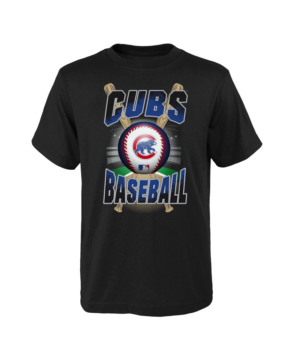 Outerstuff Kids' Big Boys And Girls Black Chicago Cubs Special Event T-shirt