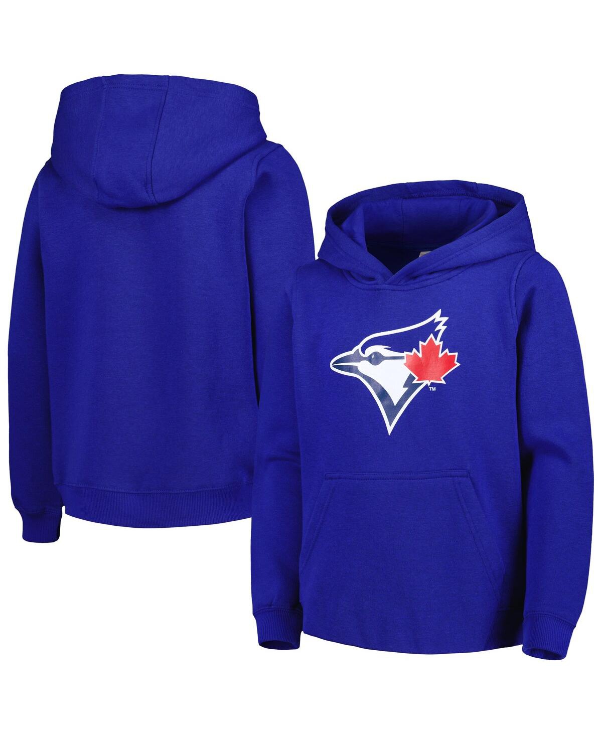 Shop Outerstuff Big Boys And Girls Royal Toronto Blue Jays Team Primary Logo Pullover Hoodie