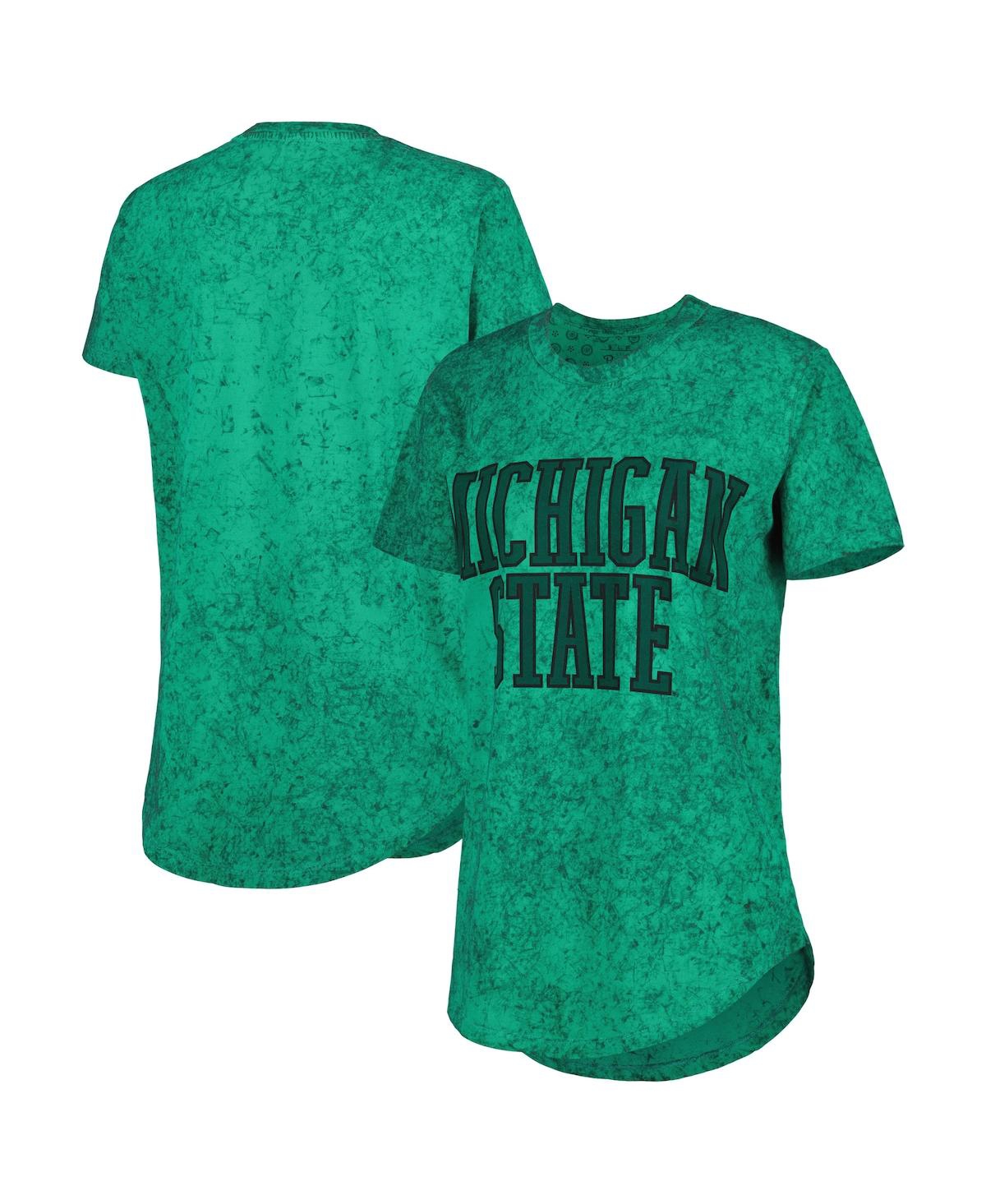 Shop Pressbox Women's  Green Michigan State Spartans Southlawn Sun-washed T-shirt