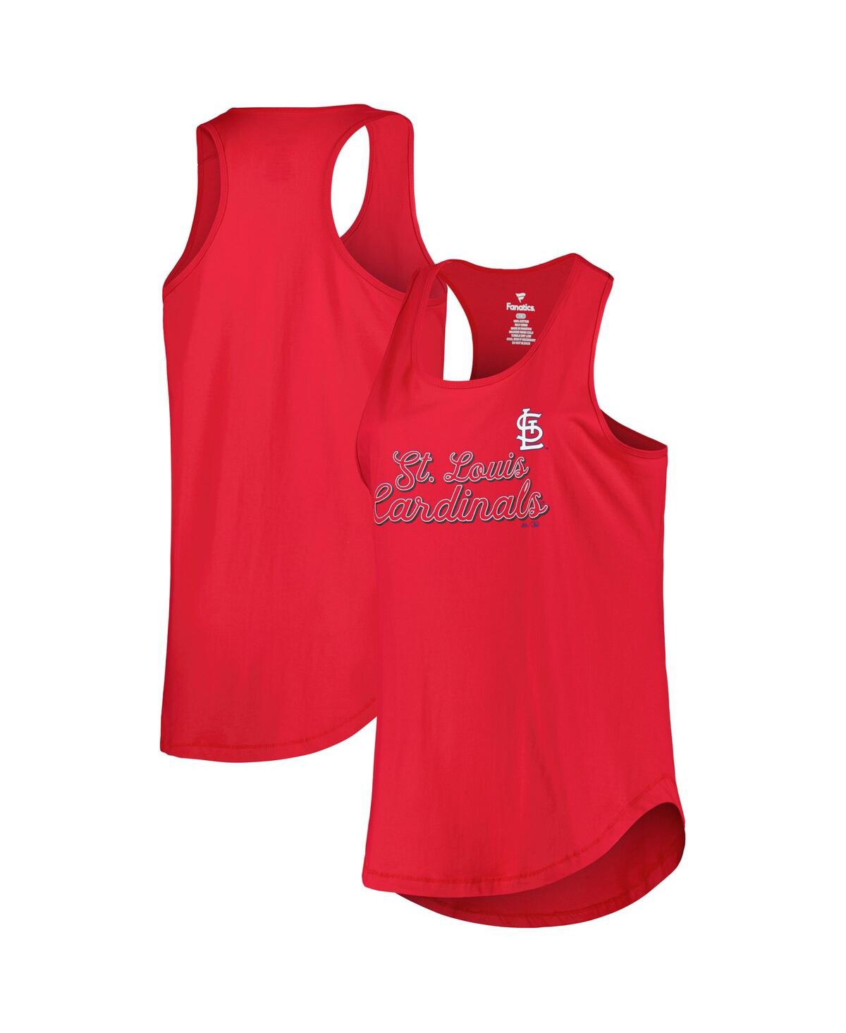 PROFILE WOMEN'S RED ST. LOUIS CARDINALS PLUS SIZE SCOOP NECK RACERBACK TANK TOP