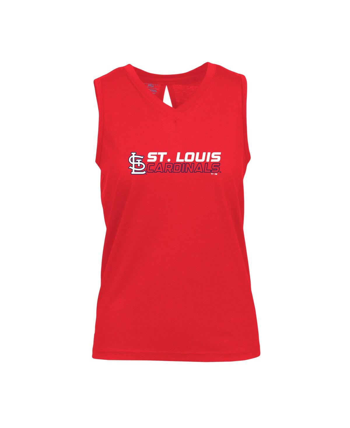 Women's LevelWear Red St. Louis Cardinals Paisley Chase V-Neck Tank Top - Red