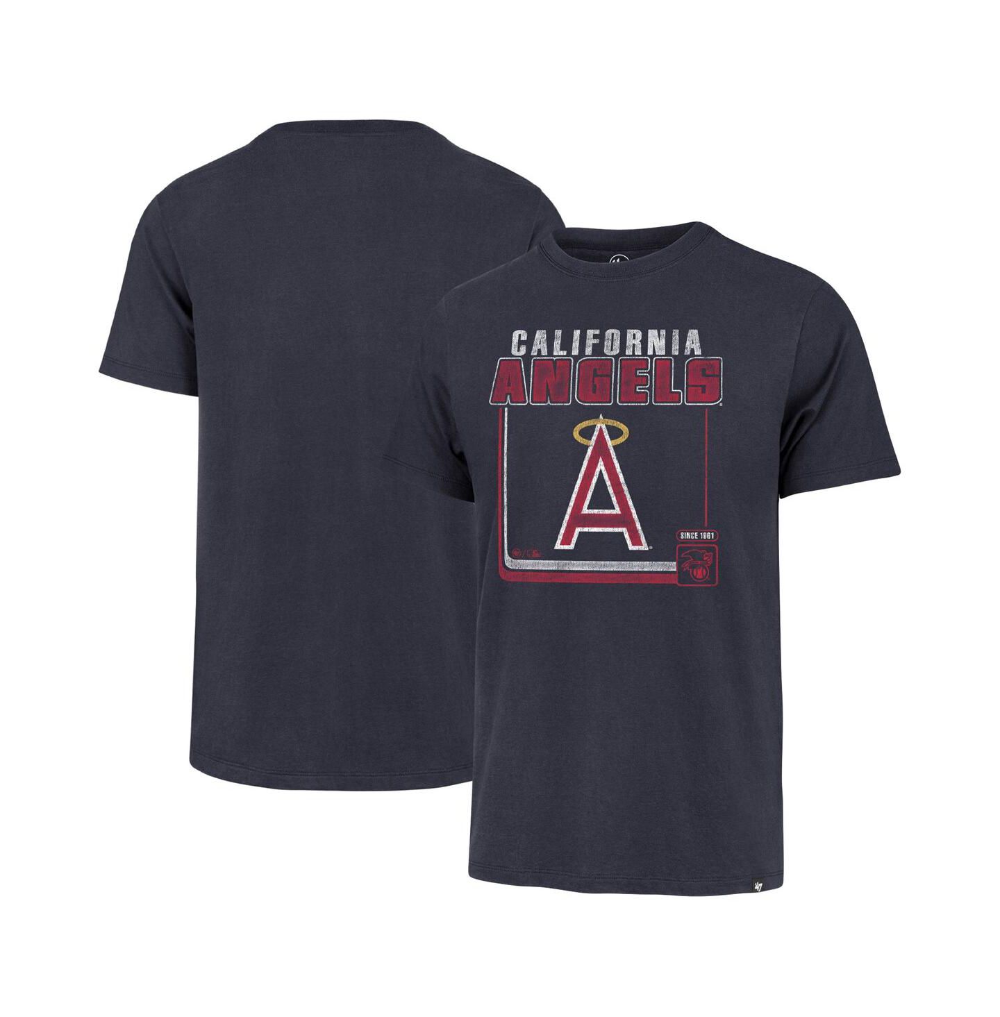 Мужская футболка '47 Brand Navy Los Angeles Angels Borderline Franklin — фото 1