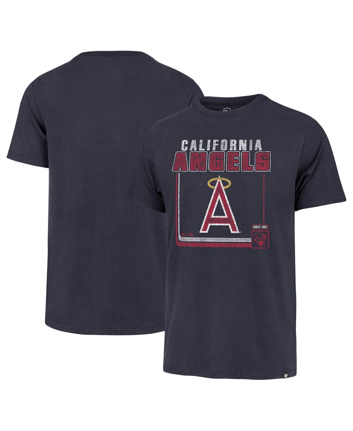 47 Brand Men's ' Navy Los Angeles Angels Borderline Franklin T-shirt