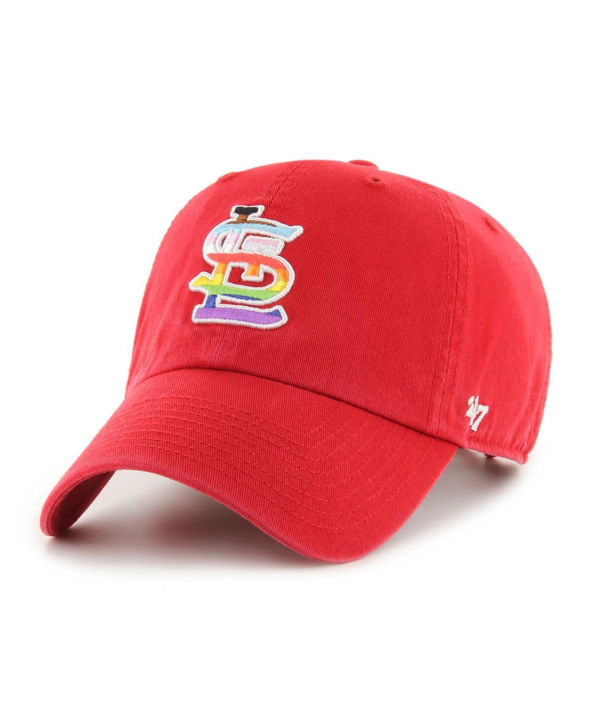 47 Brand Men's ' Red St. Louis Cardinals Team Pride Clean Up Adjustable Hat In Red