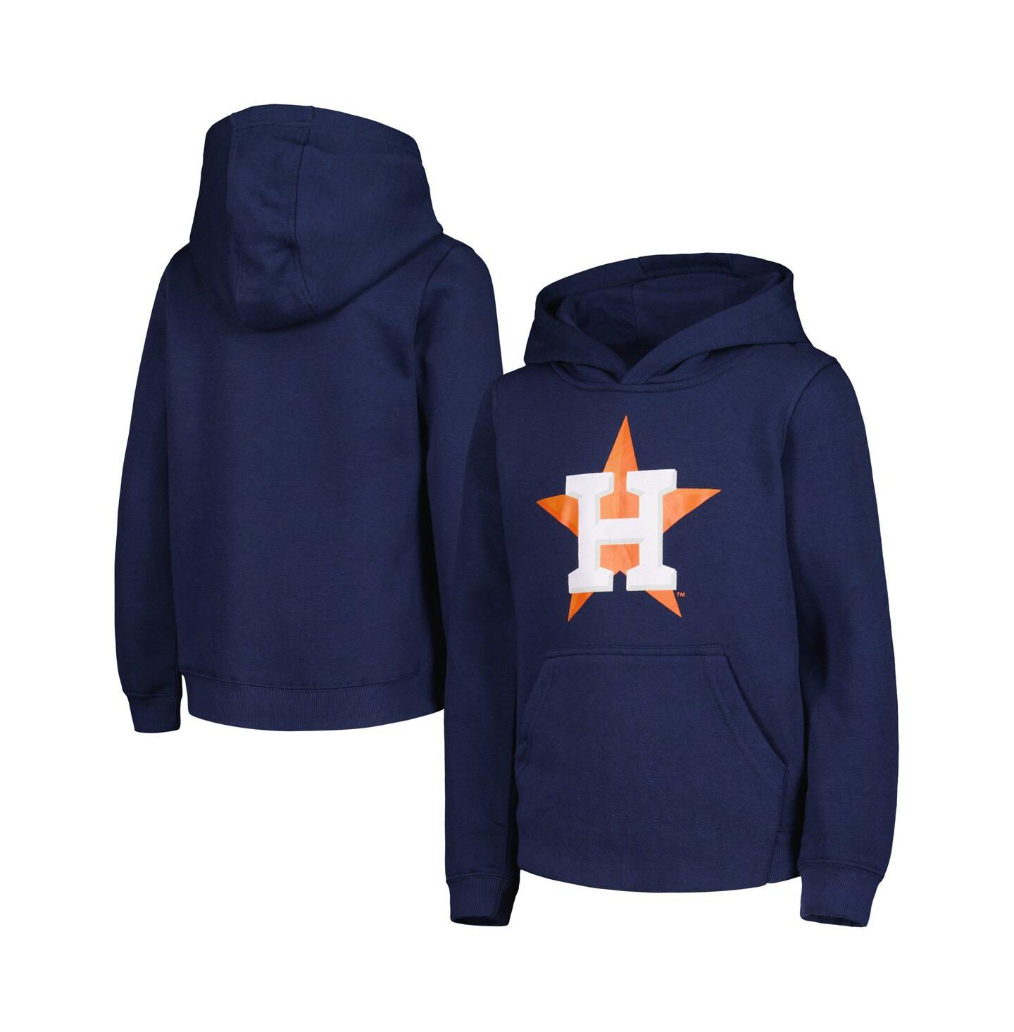 Детское худи Outerstuff Navy Houston Astros Team Primary Logo Pullover — фото 2