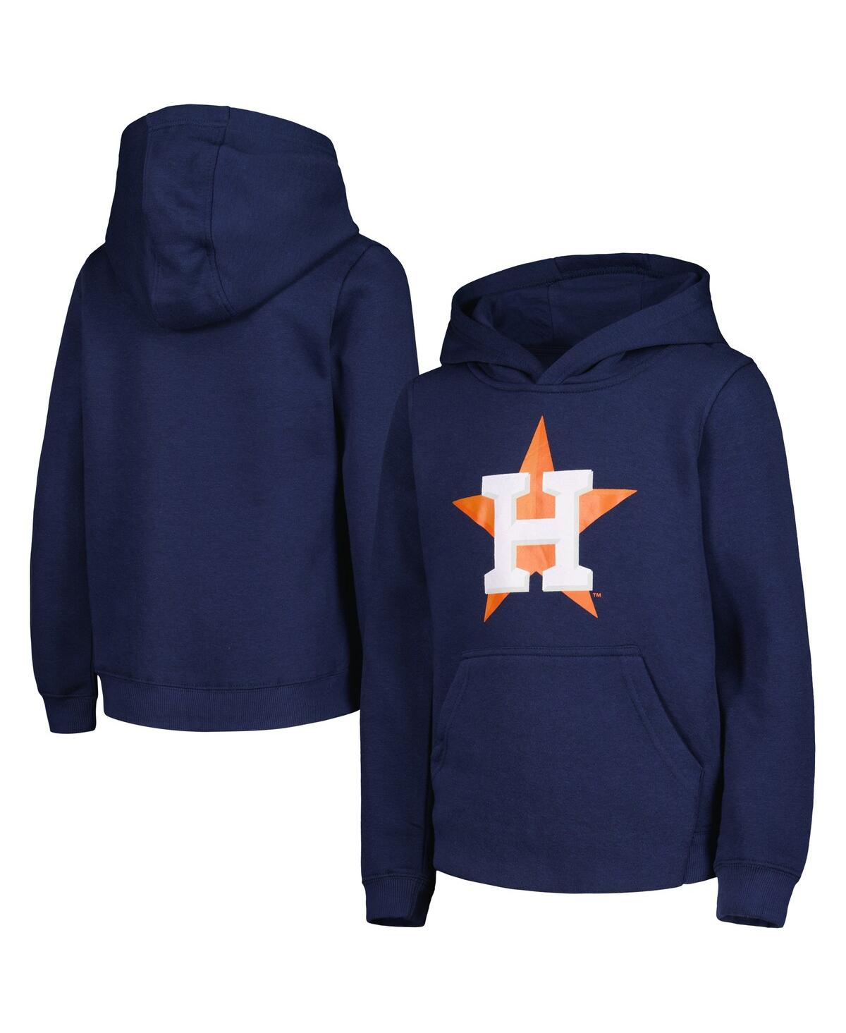 Shop Outerstuff Big Boys And Girls Navy Houston Astros Team Primary Logo Pullover Hoodie