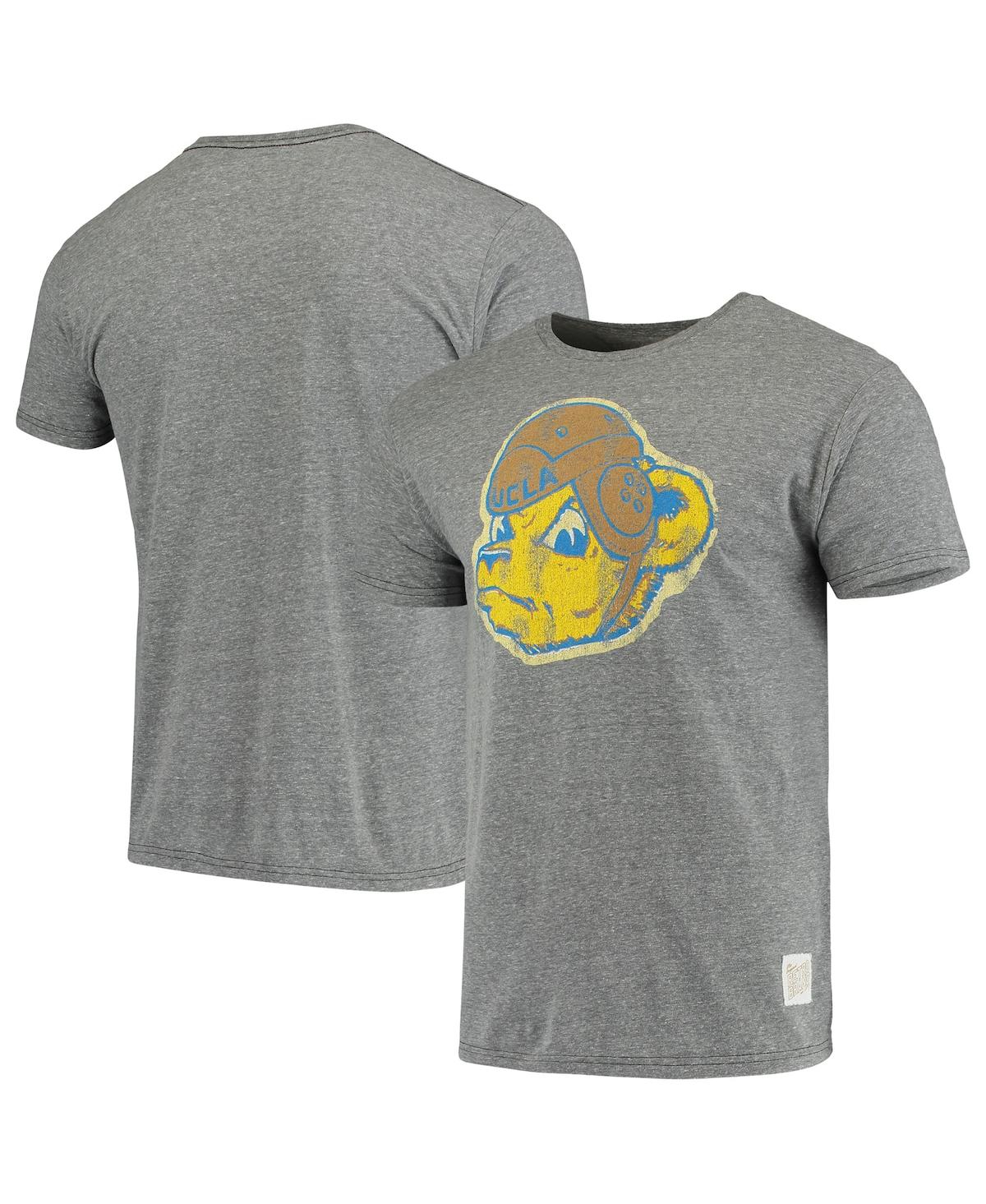 Men's Original Retro Brand Heathered Gray Ucla Bruins Vintage-Inspired Logo Tri-Blend T-shirt - Heathered Gray