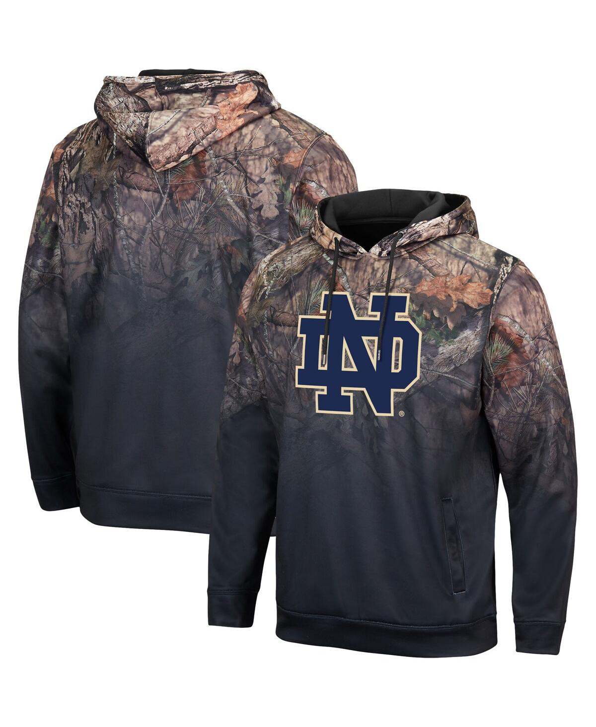 Men's ColosseumNotre Dame Fighting Irish Mossy Oak Pullover Hoodie - Black