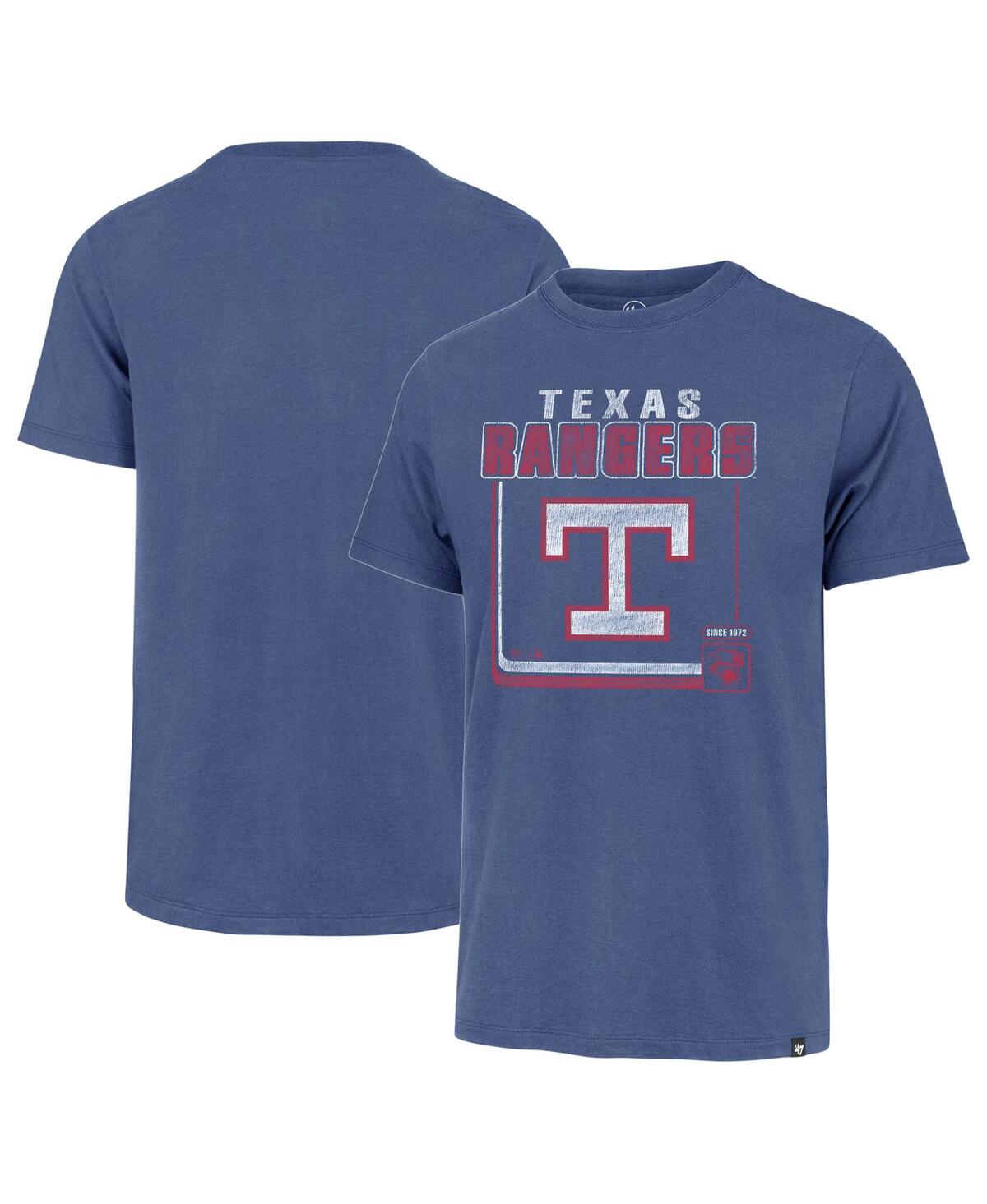 Shop 47 Brand Men's ' Royal Texas Rangers Borderline Franklin T-shirt