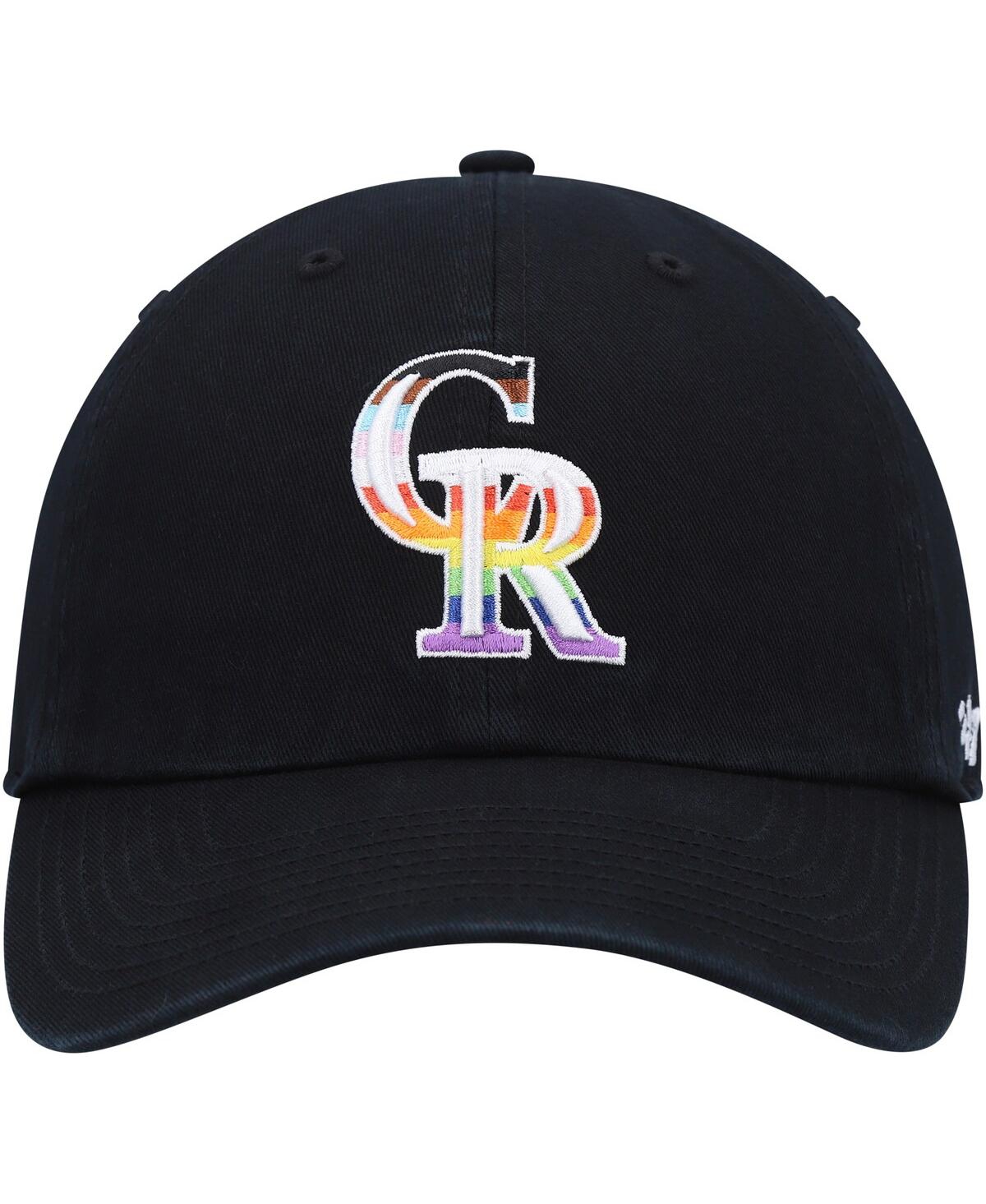 47 Brand Men's ' Black Colorado Rockies Team Pride Clean Up Adjustable Hat In Black